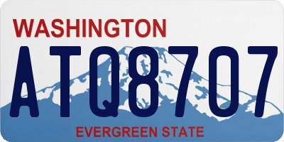 WA license plate ATQ8707