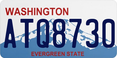 WA license plate ATQ8730