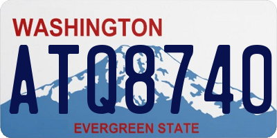 WA license plate ATQ8740