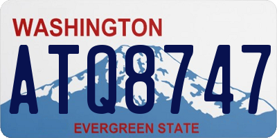 WA license plate ATQ8747