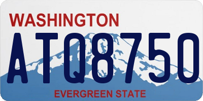 WA license plate ATQ8750