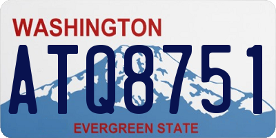 WA license plate ATQ8751