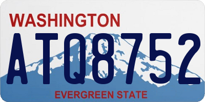WA license plate ATQ8752