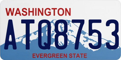 WA license plate ATQ8753
