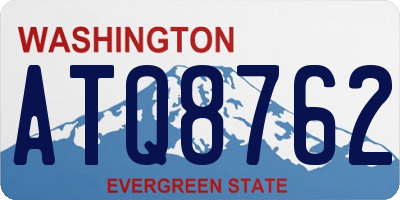 WA license plate ATQ8762