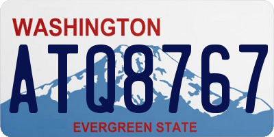 WA license plate ATQ8767