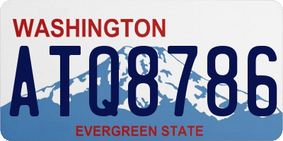 WA license plate ATQ8786