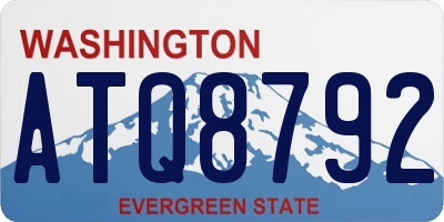 WA license plate ATQ8792