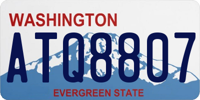WA license plate ATQ8807