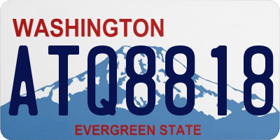 WA license plate ATQ8818