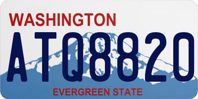 WA license plate ATQ8820