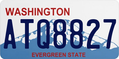 WA license plate ATQ8827