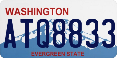 WA license plate ATQ8833