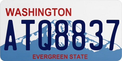 WA license plate ATQ8837
