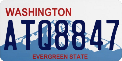WA license plate ATQ8847