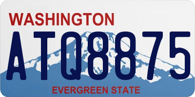 WA license plate ATQ8875
