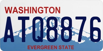 WA license plate ATQ8876