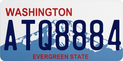 WA license plate ATQ8884