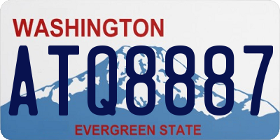 WA license plate ATQ8887