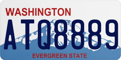 WA license plate ATQ8889