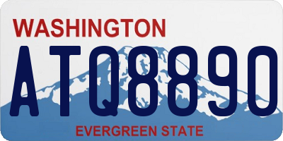 WA license plate ATQ8890