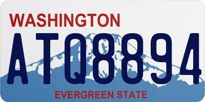 WA license plate ATQ8894