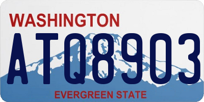 WA license plate ATQ8903