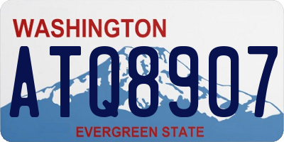 WA license plate ATQ8907