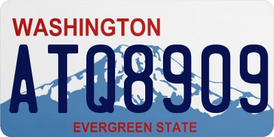 WA license plate ATQ8909
