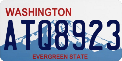 WA license plate ATQ8923