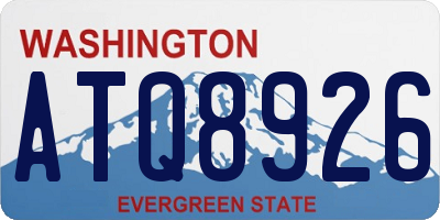 WA license plate ATQ8926