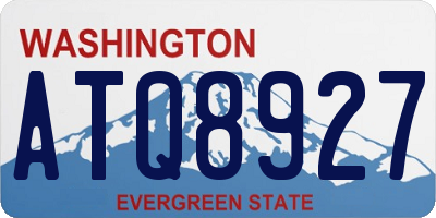 WA license plate ATQ8927