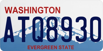 WA license plate ATQ8930