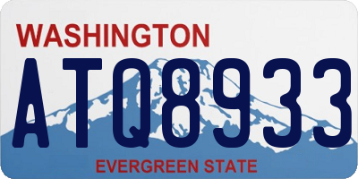 WA license plate ATQ8933