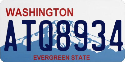WA license plate ATQ8934