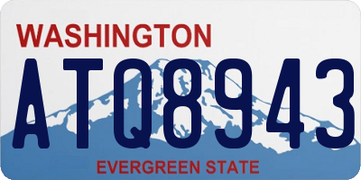 WA license plate ATQ8943