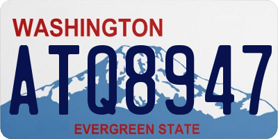 WA license plate ATQ8947