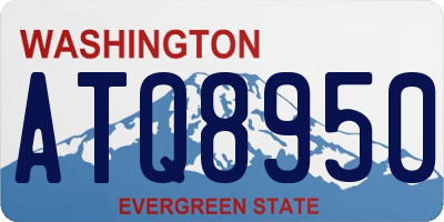 WA license plate ATQ8950