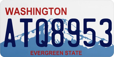 WA license plate ATQ8953