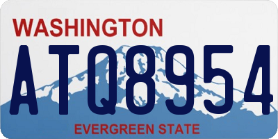 WA license plate ATQ8954