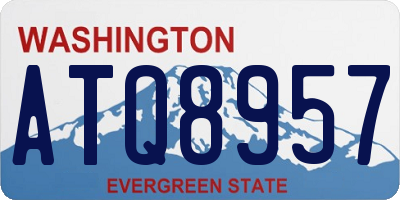 WA license plate ATQ8957