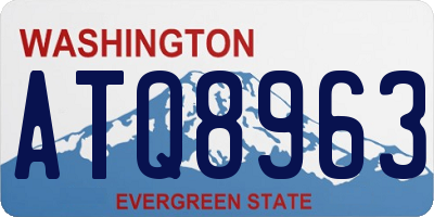WA license plate ATQ8963