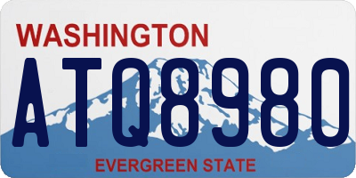 WA license plate ATQ8980