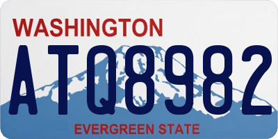 WA license plate ATQ8982