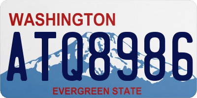 WA license plate ATQ8986