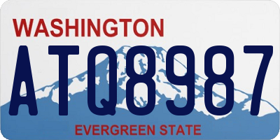 WA license plate ATQ8987