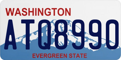 WA license plate ATQ8990