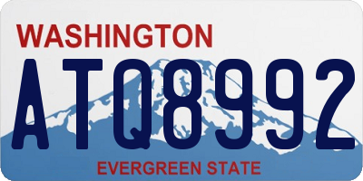 WA license plate ATQ8992