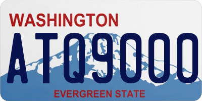 WA license plate ATQ9000