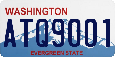 WA license plate ATQ9001